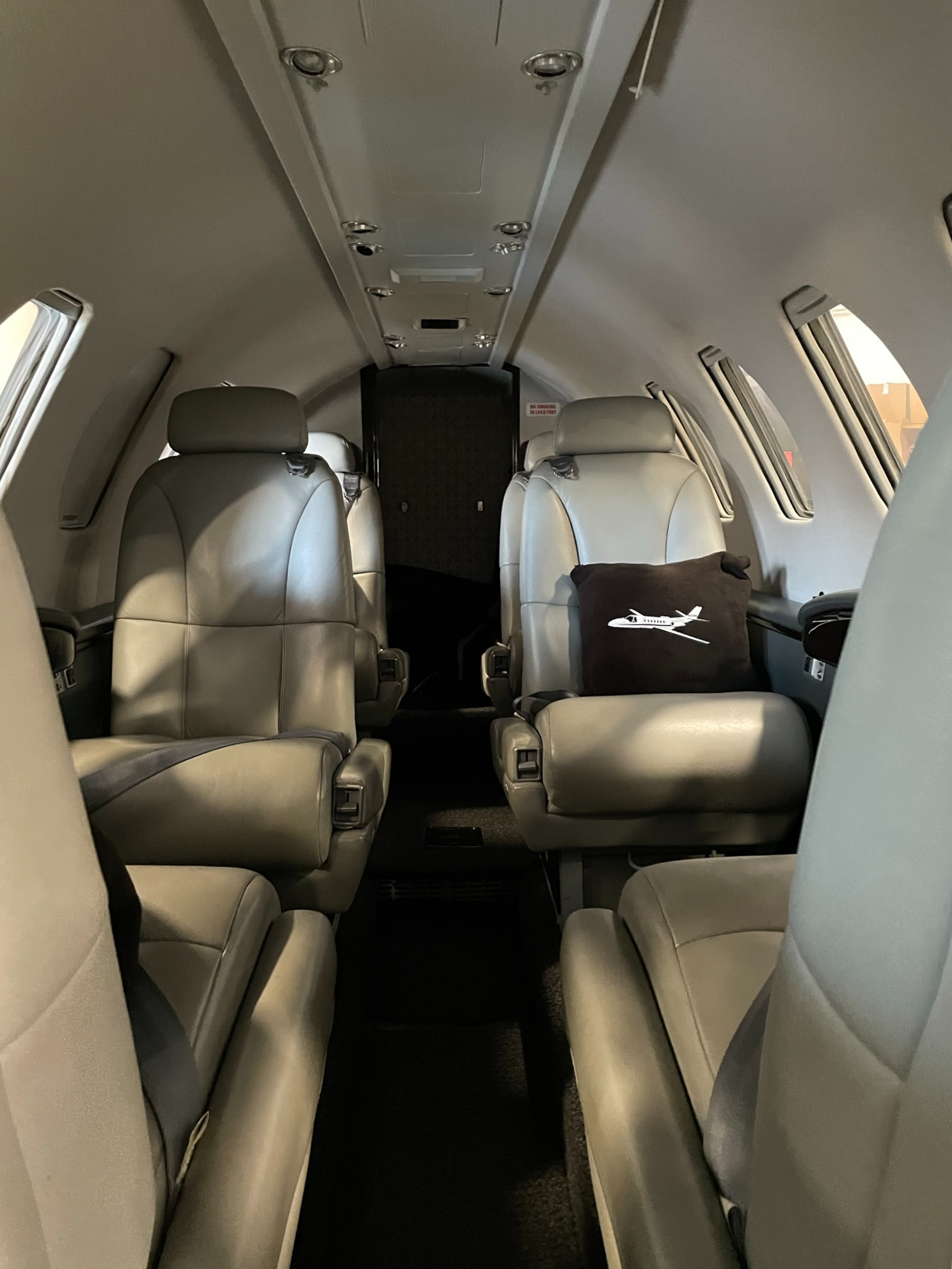 Professional Interior Detail Cleaning by Open Hangar on a Citation XLS+