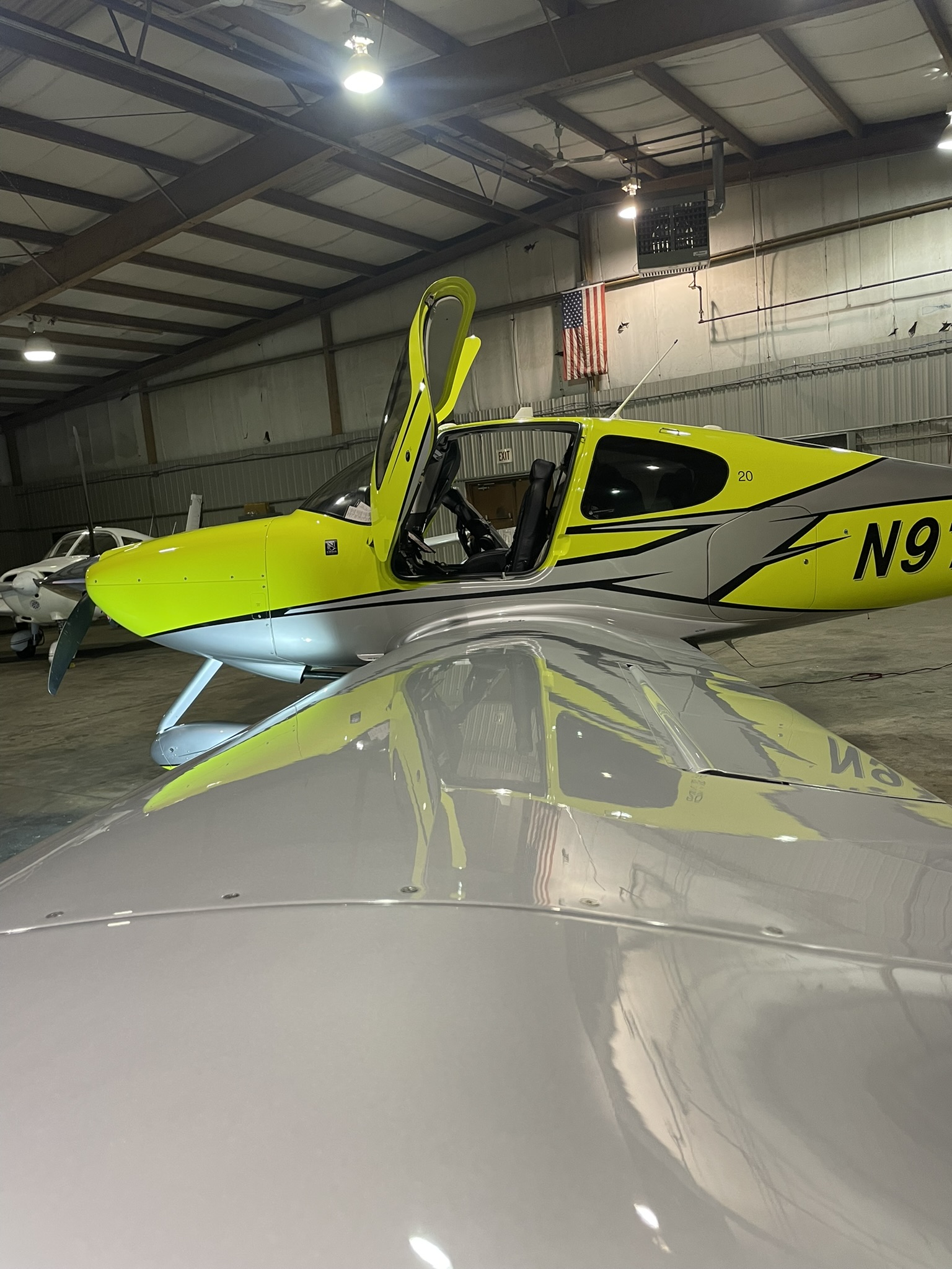 Cirrus SR20 paint permagard polish and application by professional aircraft detailer team Open Hangar