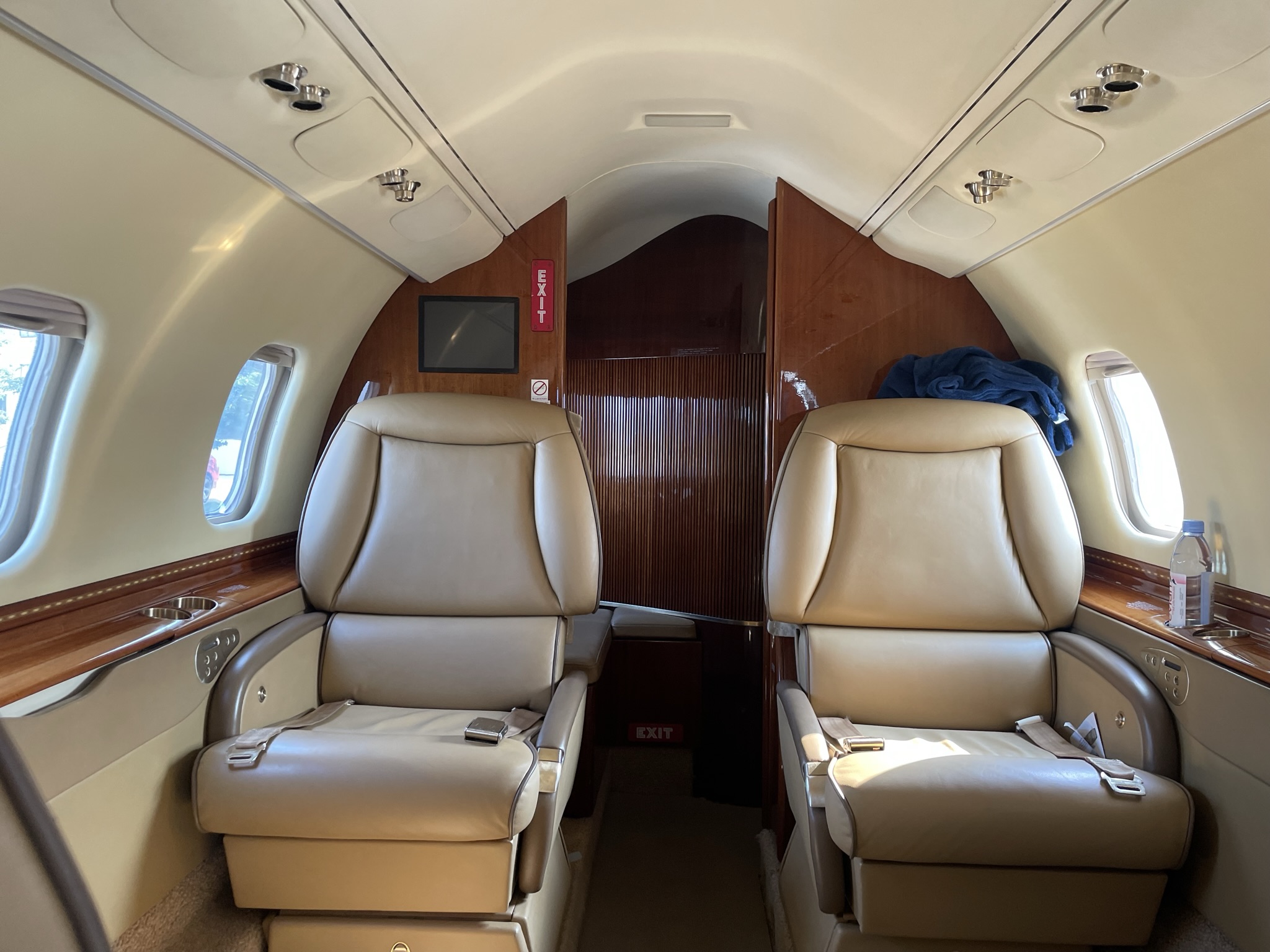 Professional Interior Detail Cleaning by Open Hangar on a jet